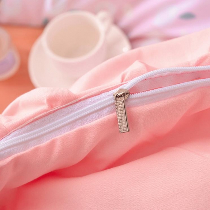 91家纺网 家纺一手货源 找家纺 梦柏 2018新款洛卡棉蕾丝花边四件套 洛城花都