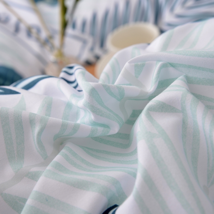 91家纺网 家纺一手货源 找家纺 梦柏 2018新款洛卡棉蕾丝花边四件套 倩影