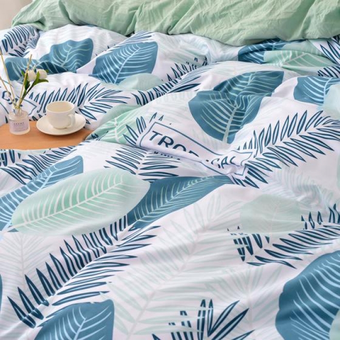 91家纺网 家纺一手货源 找家纺 梦柏 2018新款洛卡棉蕾丝花边四件套 倩影