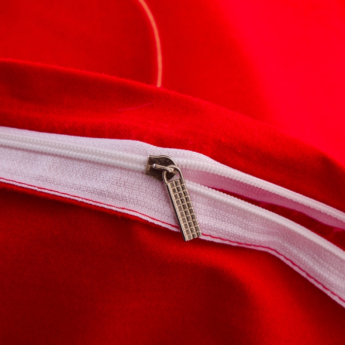 91家纺网 家纺一手货源 找家纺 梦柏 2018新款加厚磨毛四件套双喜玫瑰