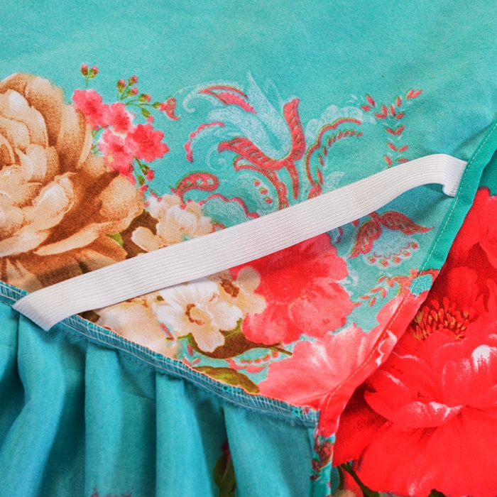 91家纺网 家纺一手货源 找家纺 梦柏家纺 2019新款加厚磨毛大版四件套床裙款 国色天香