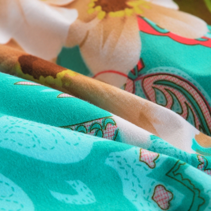 91家纺网 家纺一手货源 找家纺 梦柏家纺 2019新款加厚磨毛大版四件套床裙款 国色天香