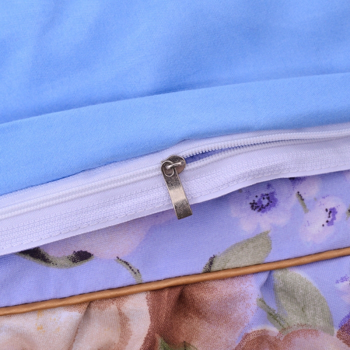 91家纺网 家纺一手货源 找家纺 梦柏家纺 2019新款加厚磨毛大版四件套床裙款 牡丹情