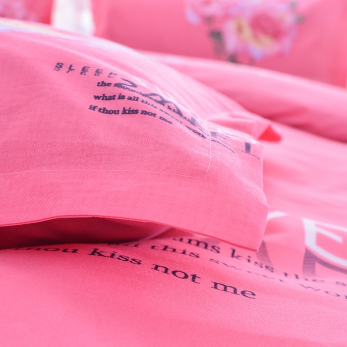 91家纺网 家纺一手货源 找家纺 梦柏家纺 2019新款加厚磨毛大版四件套床裙款 初恋