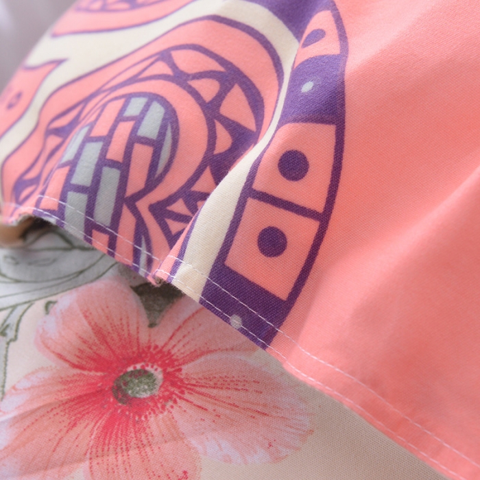 91家纺网 家纺一手货源 找家纺 梦柏家纺 2019新款加厚磨毛大版四件套床裙款 芳华