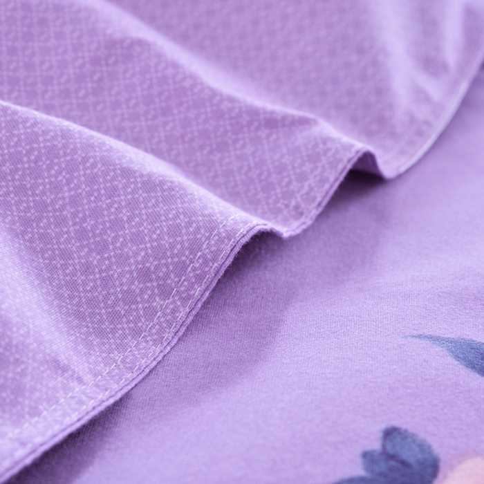 91家纺网 家纺一手货源 找家纺 梦柏家纺 2019新款加厚磨毛大版四件套床裙款 花香四溢