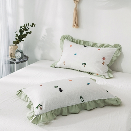 91家纺网 家纺一手货源 找家纺 （总）万盛新款13372喷气面料全棉单品枕套一对