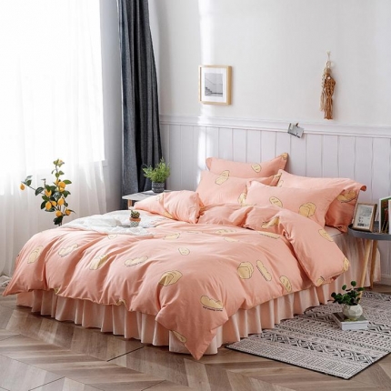 91家纺网 家纺一手货源 找家纺 （总）万盛家纺 全棉滚绳款夹棉床裙四件套