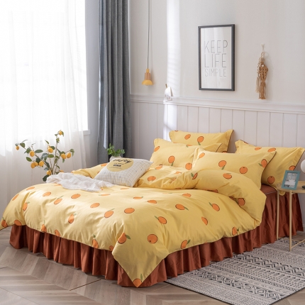 91家纺网 家纺一手货源 找家纺 （总）万盛家纺 全棉滚绳款夹棉床裙四件套