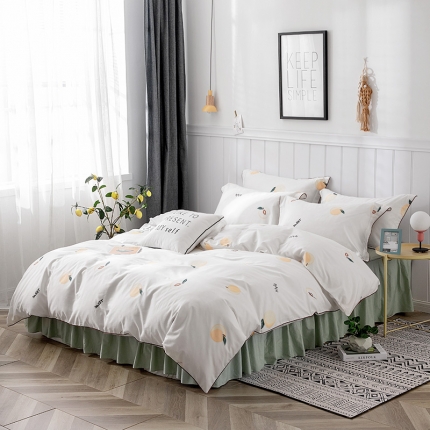 91家纺网 家纺一手货源 找家纺 （总）万盛家纺 全棉滚绳款夹棉床裙四件套