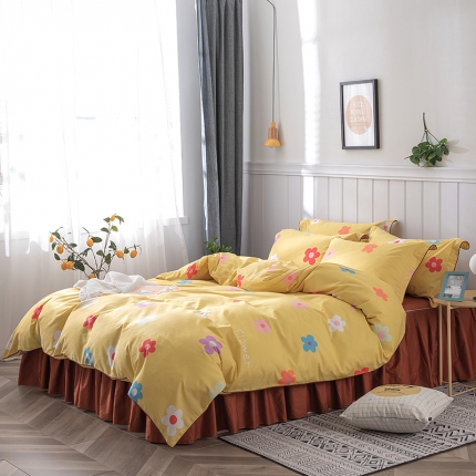 91家纺网 家纺一手货源 找家纺 （总）万盛家纺 全棉滚绳款夹棉床裙四件套