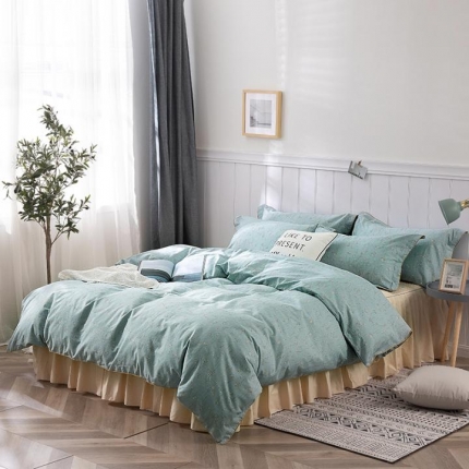 91家纺网 家纺一手货源 找家纺 （总）万盛家纺 全棉滚绳款夹棉床裙四件套