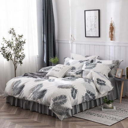 91家纺网 家纺一手货源 找家纺 （总）万盛家纺 全棉滚绳款夹棉床裙四件套