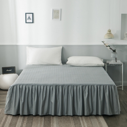 91家纺网 家纺一手货源 找家纺 （总）万盛家纺 全棉滚绳款单品夹棉床裙