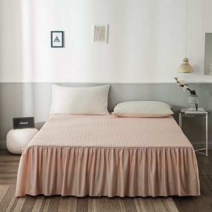 91家纺网 家纺一手货源 找家纺 （总）万盛家纺 全棉滚绳款单品夹棉床裙