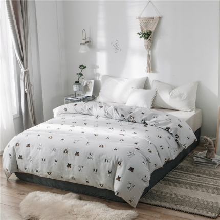 91家纺网 家纺一手货源 找家纺 万盛家纺 全棉滚绳款单品被套 初见