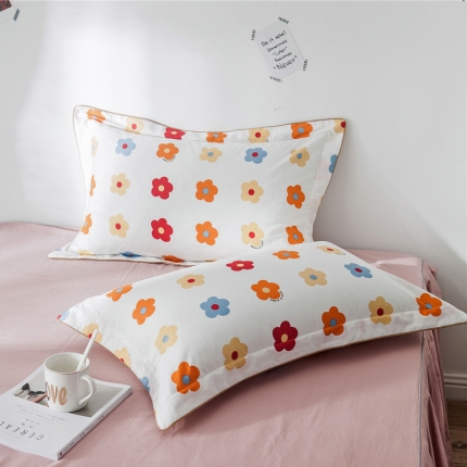 91家纺网 家纺一手货源 找家纺 万盛家纺 全棉滚绳款单品枕套一对 朵阳