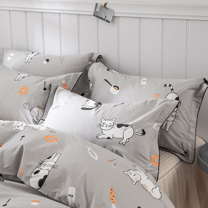 91家纺网 家纺一手货源 找家纺 万盛家纺 全棉滚绳款夹棉床裙四件套 拉面