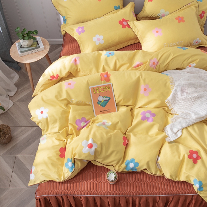 91家纺网 家纺一手货源 找家纺 万盛家纺 全棉滚绳款夹棉床裙四件套 偶遇