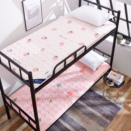 寐珂家纺 新款水洗棉学生床垫 甜心草莓