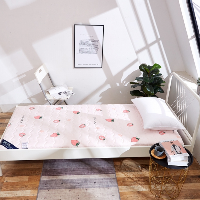91家纺网 家纺一手货源 找家纺 寐珂家纺 新款水洗棉学生床垫 甜心草莓