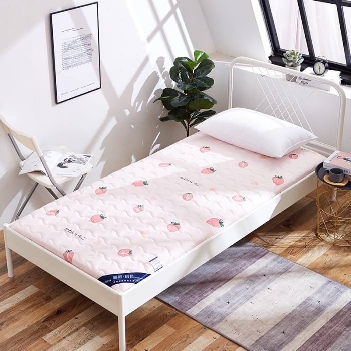 91家纺网 家纺一手货源 找家纺 寐珂家纺 新款水洗棉学生床垫 甜心草莓