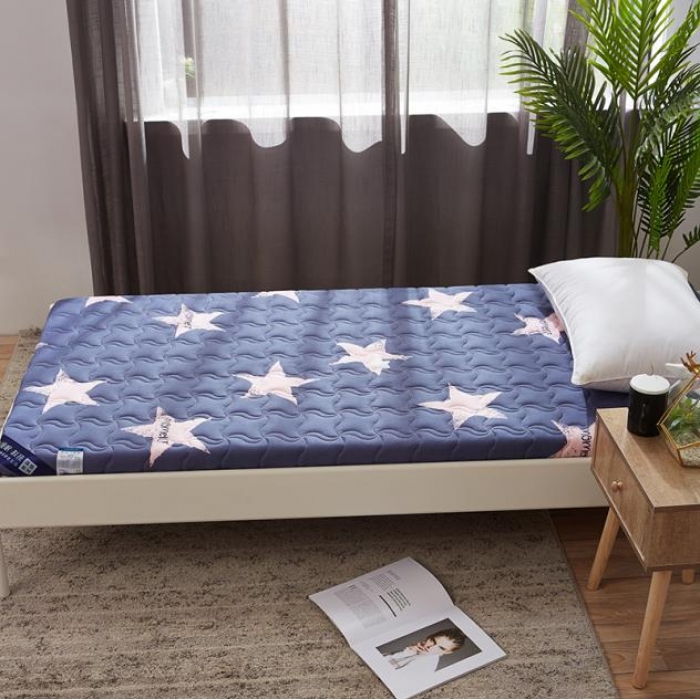 91家纺网 家纺一手货源 找家纺 寐珂家纺 新款水洗棉学生床垫 紫色星空