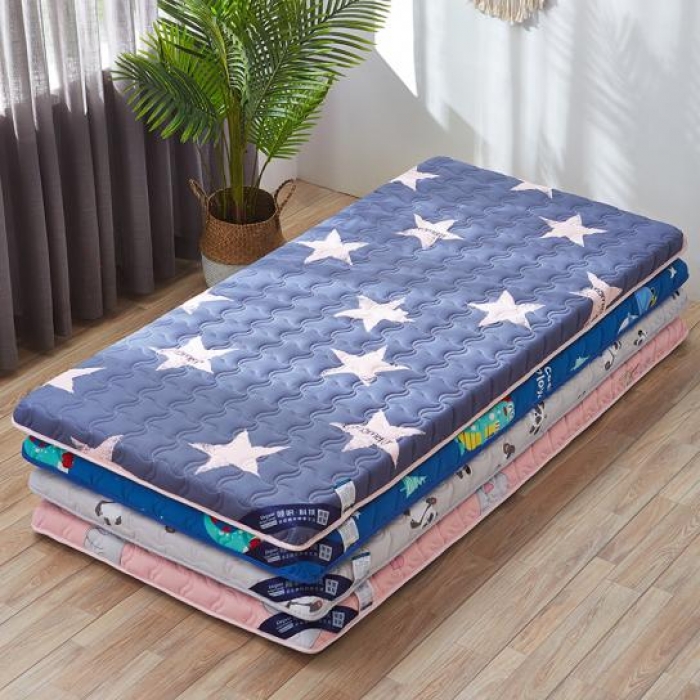 91家纺网 家纺一手货源 找家纺 寐珂家纺 新款水洗棉学生床垫 紫色星空