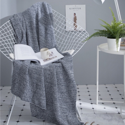 91家纺网 家纺一手货源 找家纺 暖绵绵家纺 全棉休闲午睡毯休闲毯沙发毯针织毯子线毯 渐变B款
