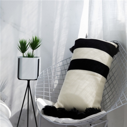 91家纺网 家纺一手货源 找家纺 暖绵绵家纺 新款尼可系列针织靠枕抱枕靠垫套 黑色c款