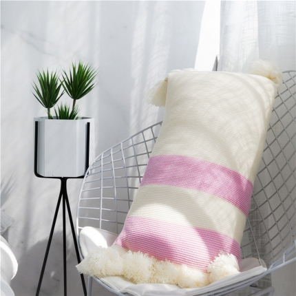 91家纺网 家纺一手货源 找家纺 暖绵绵家纺 新款尼可系列针织靠枕抱枕靠垫套 粉色c款