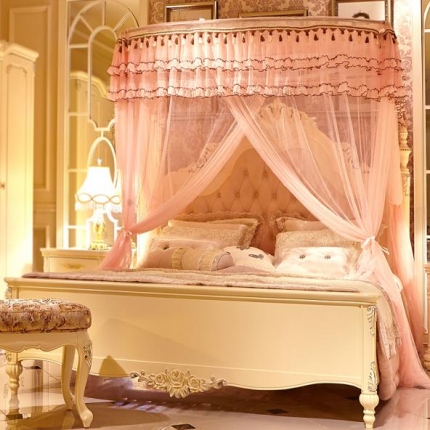 迪凡保罗 A09不锈钢弧形伸缩蚊帐玉色