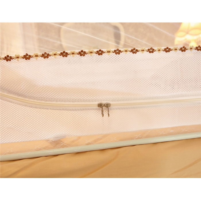 91家纺网 家纺一手货源 找家纺 迪凡保罗 外穿杆拉链坐床式蚊帐 5827 白色