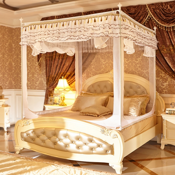 91家纺网 家纺一手货源 找家纺 迪凡保罗 外穿杆拉链坐床式蚊帐 5827 白色