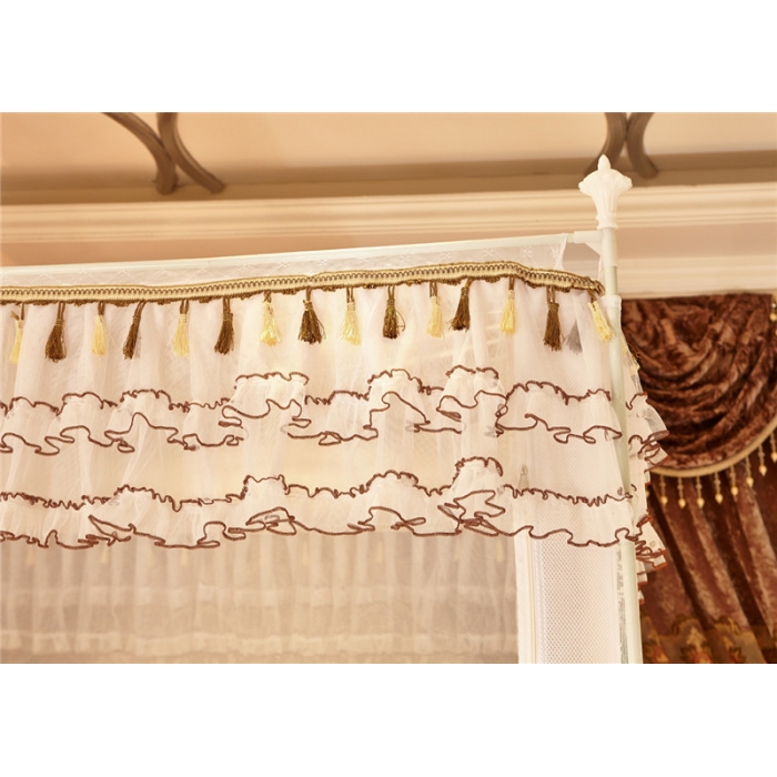 91家纺网 家纺一手货源 找家纺 迪凡保罗 外穿杆拉链坐床式蚊帐 5827 白色