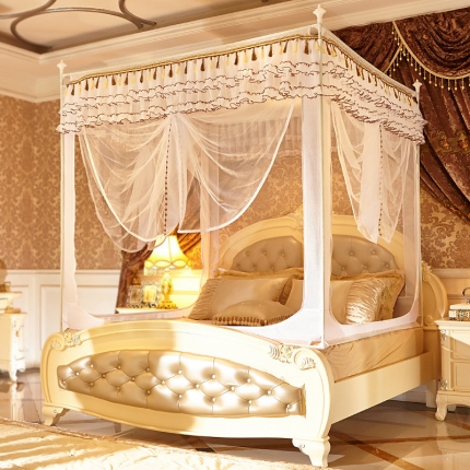 迪凡保罗 外穿杆拉链坐床式蚊帐 5827 白色