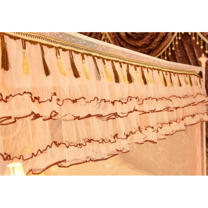 91家纺网 家纺一手货源 找家纺 迪凡保罗 外穿杆拉链坐床式蚊帐 5827 玉色