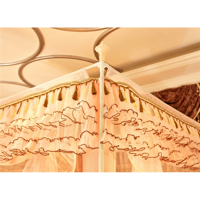 91家纺网 家纺一手货源 找家纺 迪凡保罗 外穿杆拉链坐床式蚊帐 5827 玉色