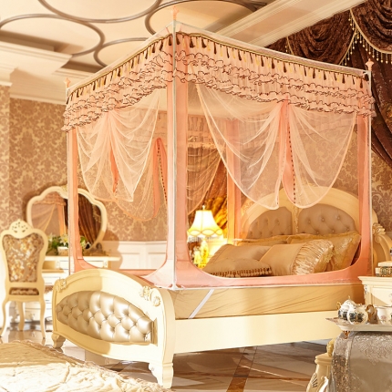 迪凡保罗 外穿杆拉链坐床式蚊帐 5827 玉色