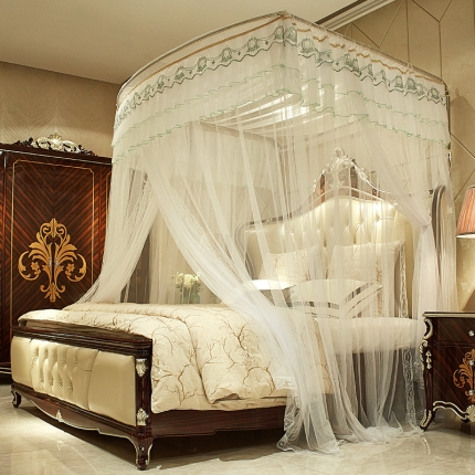 迪凡保罗 A04弧形伸缩钓鱼式蚊帐白色