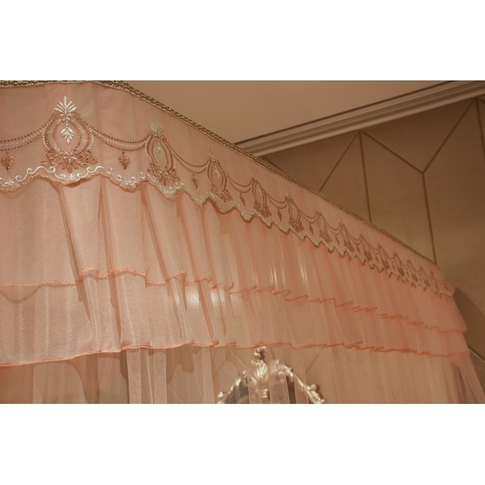 91家纺网 家纺一手货源 找家纺 迪凡保罗 A04弧形伸缩钓鱼式蚊帐玉色