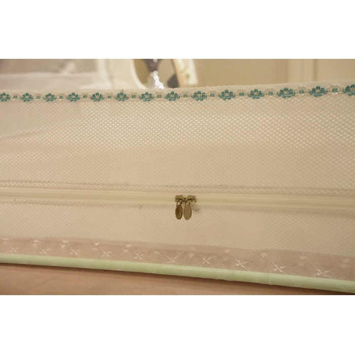 91家纺网 家纺一手货源 找家纺 迪凡保罗 外穿杆拉链坐床式蚊帐 5828 白色