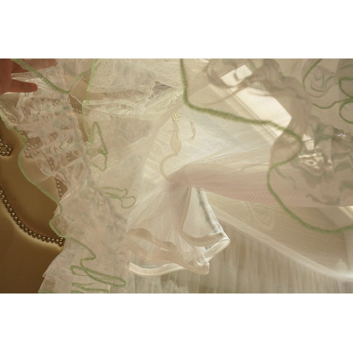 91家纺网 家纺一手货源 找家纺 迪凡保罗 外穿杆拉链坐床式蚊帐 5828 白色