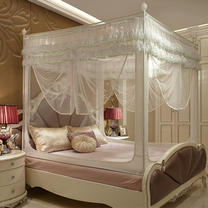 迪凡保罗 外穿杆拉链坐床式蚊帐 5828 白色