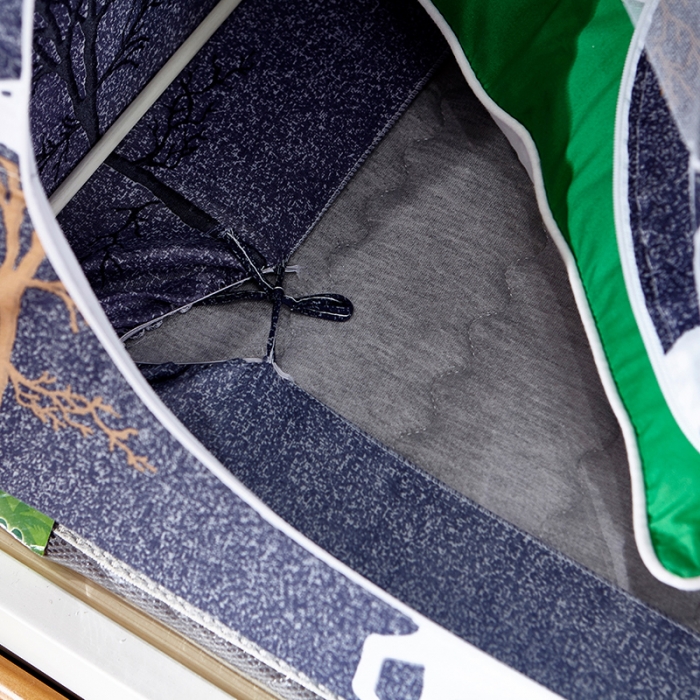 91家纺网 家纺一手货源 找家纺 迪凡保罗 5807遮光帘子母床拉链蚊-不锈钢支架 森林鹿