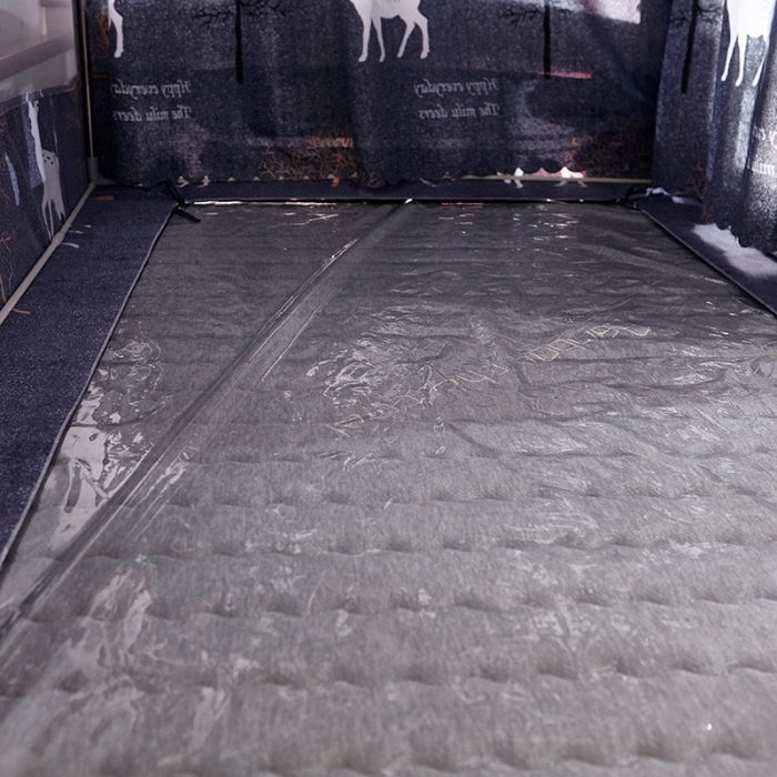 91家纺网 家纺一手货源 找家纺 迪凡保罗 5807遮光帘子母床拉链蚊-不锈钢支架 森林鹿