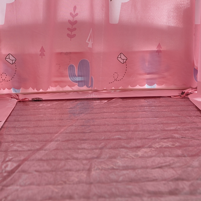 91家纺网 家纺一手货源 找家纺 迪凡保罗 5807遮光帘子母床拉链蚊-不锈钢支架 仙人掌