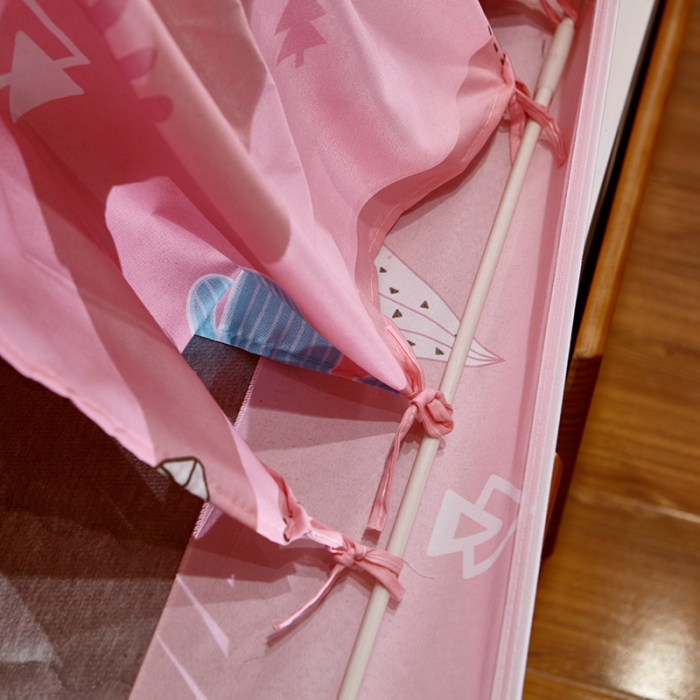 91家纺网 家纺一手货源 找家纺 迪凡保罗 5807遮光帘子母床拉链蚊-不锈钢支架 仙人掌