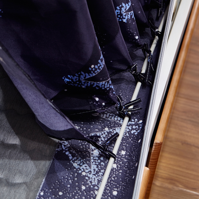 91家纺网 家纺一手货源 找家纺 迪凡保罗 5807遮光帘子母床拉链蚊-铝合金支架 星月