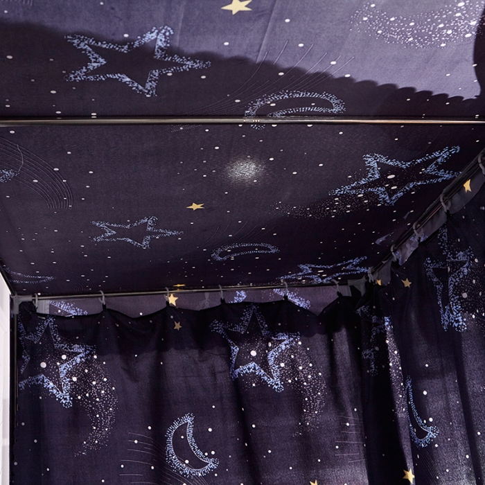 91家纺网 家纺一手货源 找家纺 迪凡保罗 5807遮光帘子母床拉链蚊-铝合金支架 星月